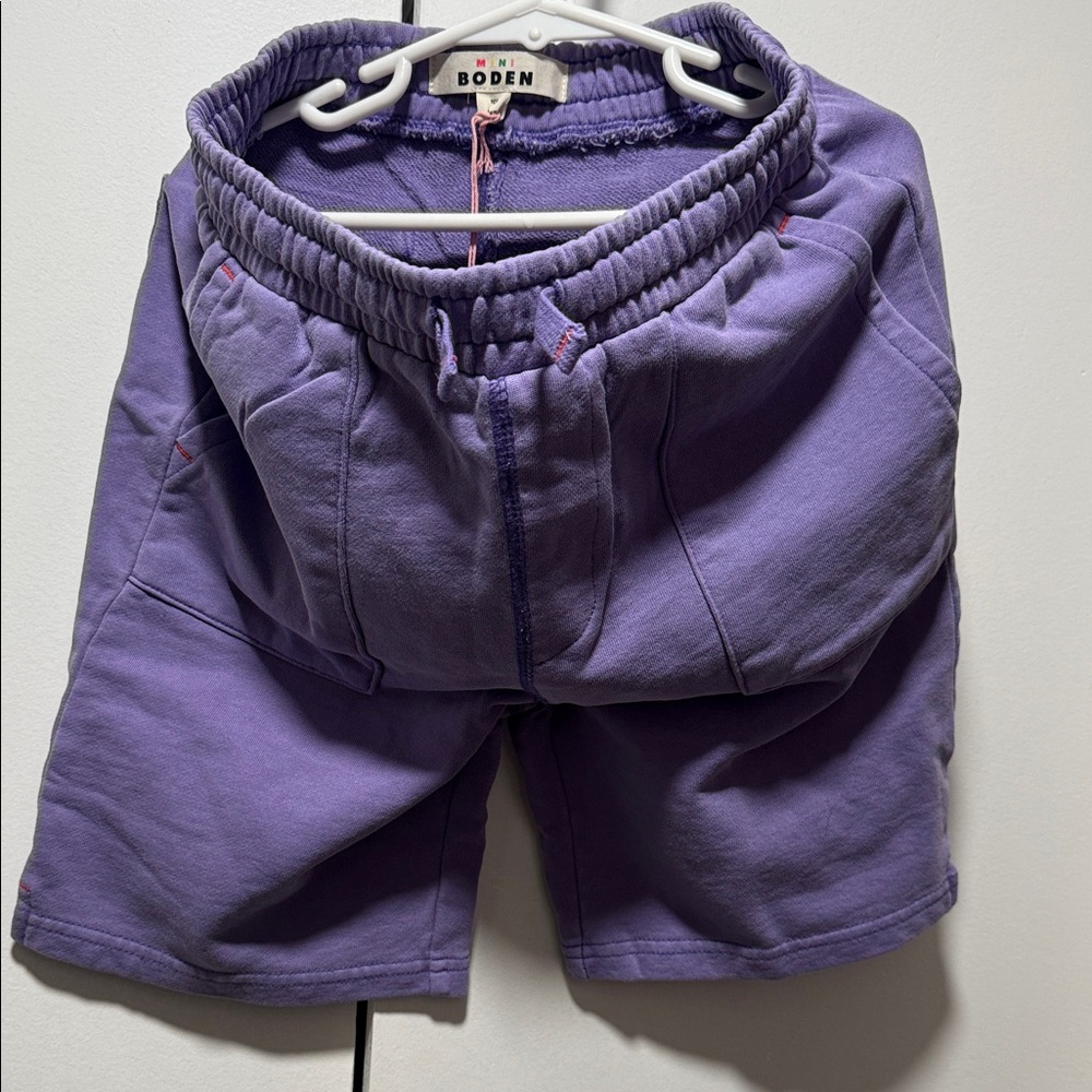 NWT Mini Boden Purple Kids Shorts